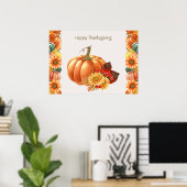 Herbst-Kürbisposter Poster (Heimbüro)