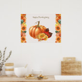 Herbst-Kürbisposter Poster (Küche)