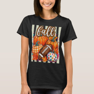 Herbst-Kürbisse-Football-Saison-Aquarell Herbst T-Shirt