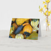 Herbst-Kürbisse Karte (Gelbe Blume)