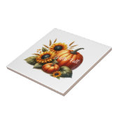 Herbst-Kürbisse & Sonnenblumen-Fliese Fliese (Seite)