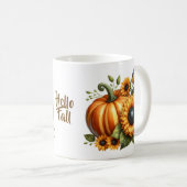Herbst-Kürbisse & Sonnenblumen Kaffeetasse (VorderseiteRechts)