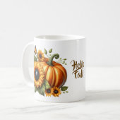 Herbst-Kürbisse & Sonnenblumen Kaffeetasse (Vorderseite Links)