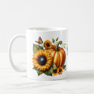 Herbst-Kürbisse & Sonnenblumen Kaffeetasse