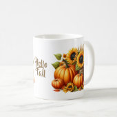 Herbst-Kürbisse & Sonnenblumen Kaffeetasse (VorderseiteRechts)