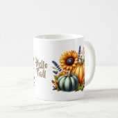 Herbst-Kürbisse & Sonnenblumen Kaffeetasse (VorderseiteRechts)