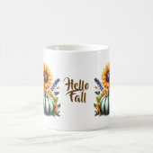 Herbst-Kürbisse & Sonnenblumen Kaffeetasse (Mittel)
