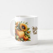Herbst-Kürbisse & Sonnenblumen Kaffeetasse (Vorderseite Links)