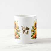 Herbst-Kürbisse & Sonnenblumen Kaffeetasse (Mittel)