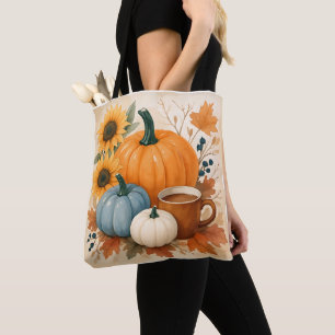 Herbst-Kürbisse-Wasserfarben-Tasche Tasche