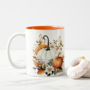 Herbst-Kürbisse Zweifarbige Tasse