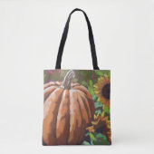 Herbst, kürbisstabile Leinwand Tote Tasche. Tasche (Vorderseite)