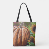 Herbst, kürbisstabile Leinwand Tote Tasche. Tasche (Rückseite)