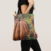 Herbst, kürbisstabile Leinwand Tote Tasche. Tasche (Von Nahem)
