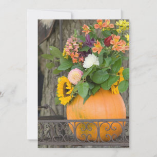 Herbst-Kürbisstrauß Dankeskarte