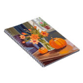 Herbst-Kürbisstrauß | Orange Blumen Herbst Notizblock (Rechte Seite)