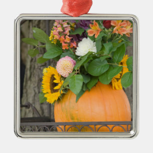 Herbst-Kürbisstrauß Ornament Aus Metall