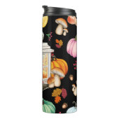 Herbst Kürkin als schwarz Thermosbecher (Nach rechts gedreht)