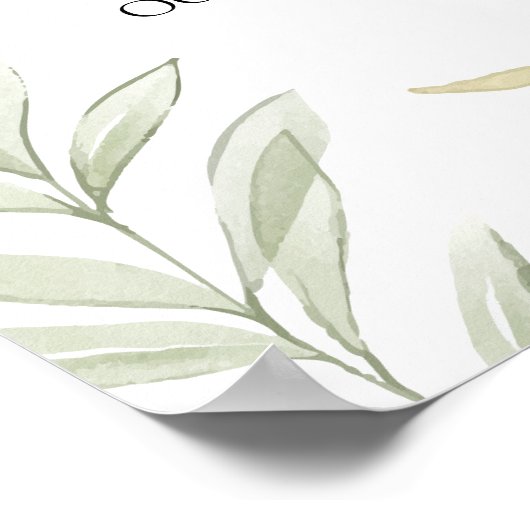 Herbst Ladybug Greenerity Baby Dusche Willkommen Poster (Ecke)