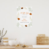 Herbst Ladybug Greenerity Baby Dusche Willkommen Poster (Küche)