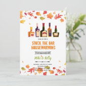 Herbst-Lager der Einladung zur Bar-Hauswärmung (Stehend Vorderseite)