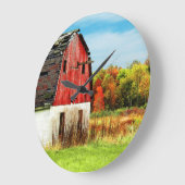 Herbst-Land-Scheune Große Wanduhr (Winkel)