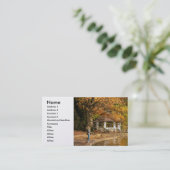 Herbst - Landesfischerei Visitenkarte (Stehend Vorderseite)
