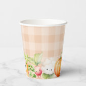 Herbst Landgewachsene Baby Pumpkin Farm Baby Dusch Pappbecher (Rückseite)