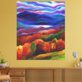 Herbst Landschaft Fantasie Mauer Kunst Leinwanddruck (Insitu (Wohnzimmer))