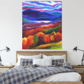 Herbst Landschaft Fantasie Mauer Kunst Leinwanddruck (Insitu (Schlafzimmer))