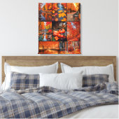 Herbst Landschaft Foto Collage Kunst Leinwanddruck (Insitu (Schlafzimmer))