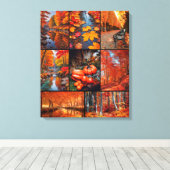 Herbst Landschaft Foto Collage Kunst Leinwanddruck (Insitu (Holzboden))