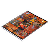 Herbst Landschaft Foto Collage Kunst Notizblock (Linke Seite)
