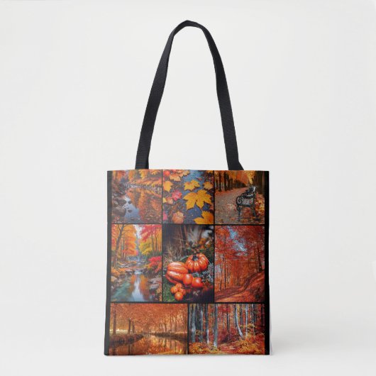 Herbst Landschaft Foto Collage Kunst Tasche (Vorderseite)