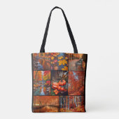 Herbst Landschaft Foto Collage Kunst Tasche (Rückseite)