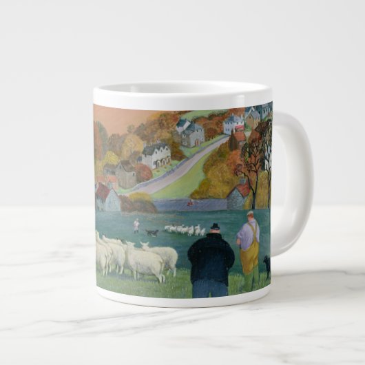 Herbst-Landschaft Jumbo-Tasse (Vorderseite Rechts)