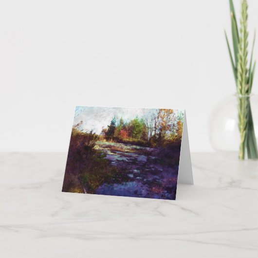 Herbst Landschaft Kunst Karte (Vorderseite)