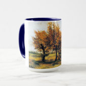Herbst-Landschaft mit vier Bäumen Tasse (Vorderseite Links)