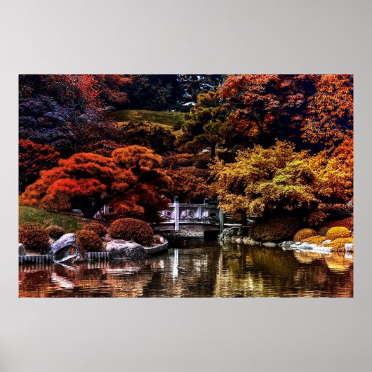 Herbst Landschaft Naturfarben Poster (Vorne)