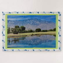 Herbst Landschaftlicher Golfplatz & Ball Jigsaw Pu