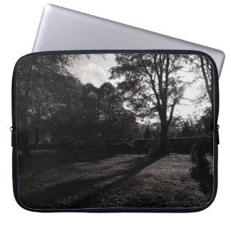 Herbst-Landschaftshinterkanten-Park Cardiff Laptopschutzhülle
