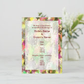 Herbst lässt Abstrakte Hochzeitsreise einladen Einladung (Stehend Vorderseite)