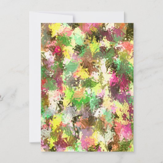 Herbst lässt Abstrakte Hochzeitsreise einladen Einladung (Rückseite)