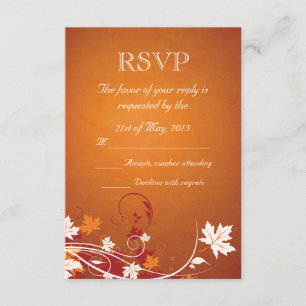 Herbst lässt Abstrakte UAWG RSVP Karte