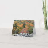 Herbst lässt alte Stone-Wall-Karte zurück Dankeskarte (Vorderseite)