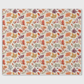 Herbst lässt Berries & Branchen Wrapping Paper Geschenkpapier (Flach)