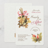 Herbst lässt Bouquet Einladung (Vorne/Hinten)