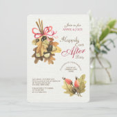 Herbst lässt Bouquet Einladung (Stehend Vorderseite)