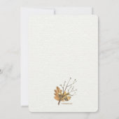 Herbst lässt Bouquet Einladung (Rückseite)