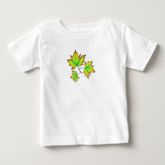 Herbst lässt eleganten Fall botanisch Baby T-shirt (Vorderseite)